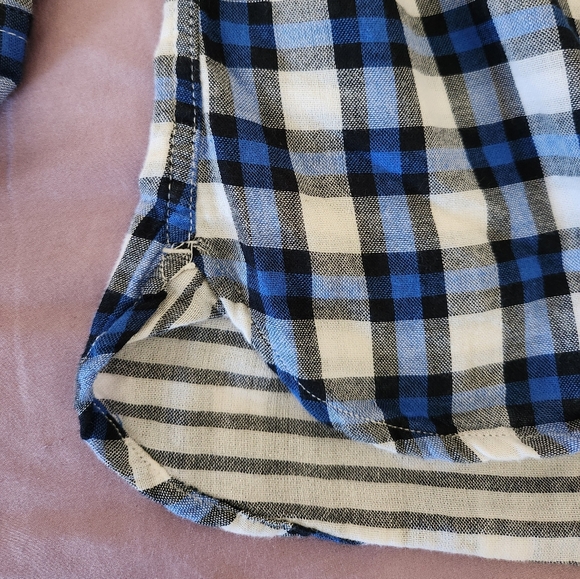 Medium Blue Gap Flannel Button Down Shirt - Picture 11 of 11